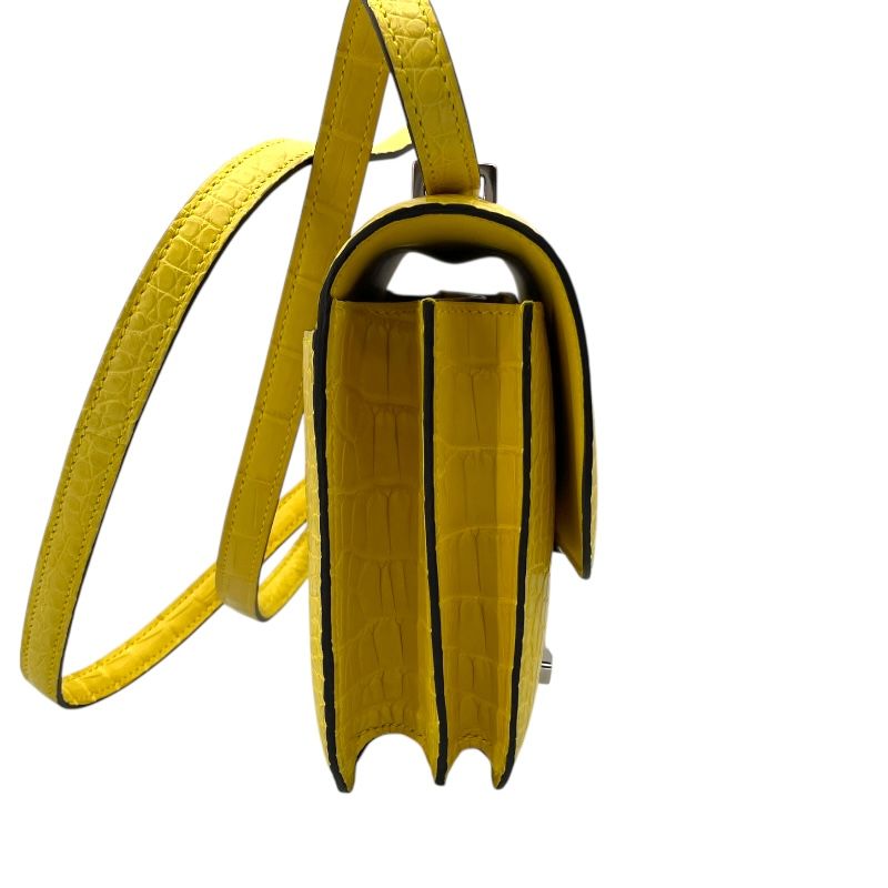 HERMES Constance 3 Mini Miroir in Mimosa with Silver Hardware