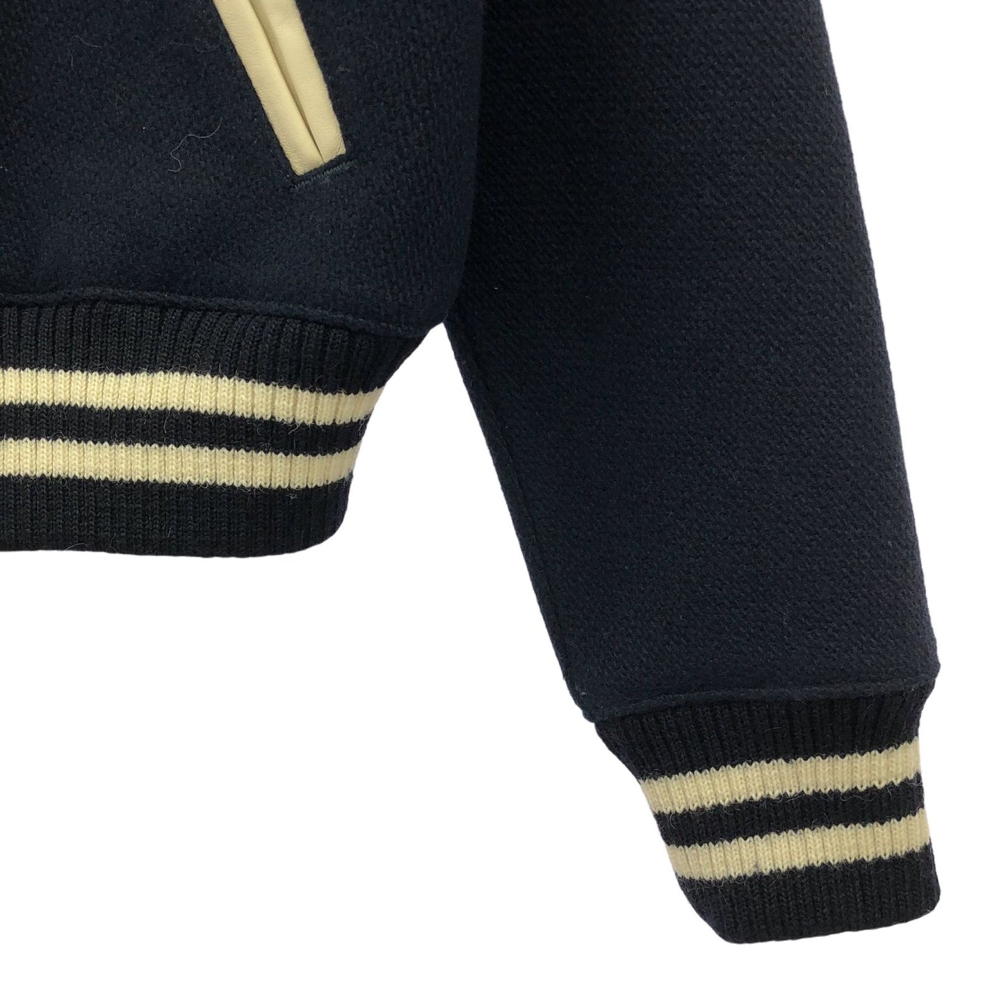 POLO RALPH LAUREN Wool Blend Bomber Jacket - Navy - Size S