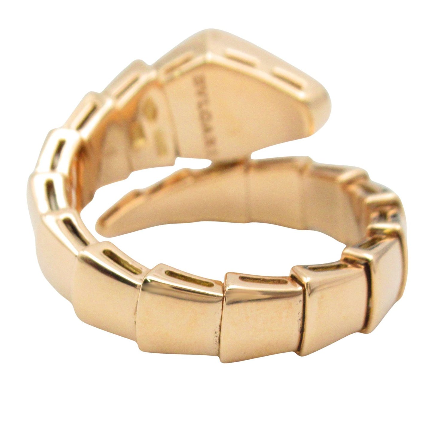 BVLGARI Serpenti L Diamond Ring in 18K Pink Gold
