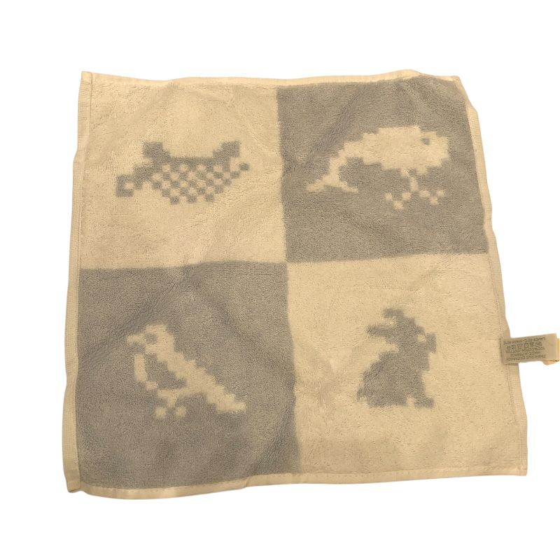 HERMES Avalon Animal Pixel Hand Towel - White Cotton Unisex