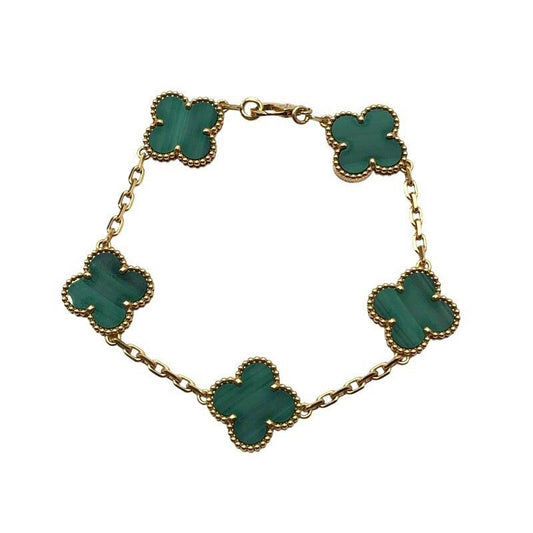 Van Cleef & Arpels Vintage Alhambra 5-Panel Bracelet in K18 Gold