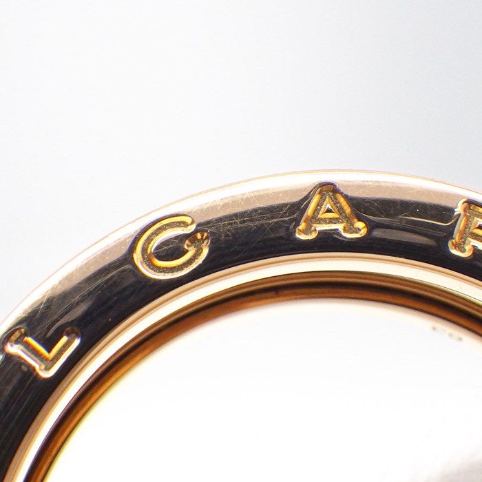 BVLGARI B-zero1 Spiral Ring in K18 Pink Gold & Black Ceramic