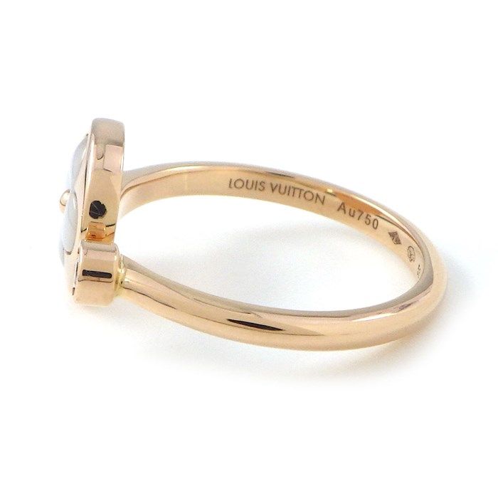 Louis Vuitton Monogram Blossom Mini Ring with Diamond in K18 Pink Gold