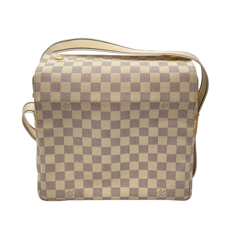 Louis Vuitton Naviglio N51189 White Damier Azur Shoulder Bag