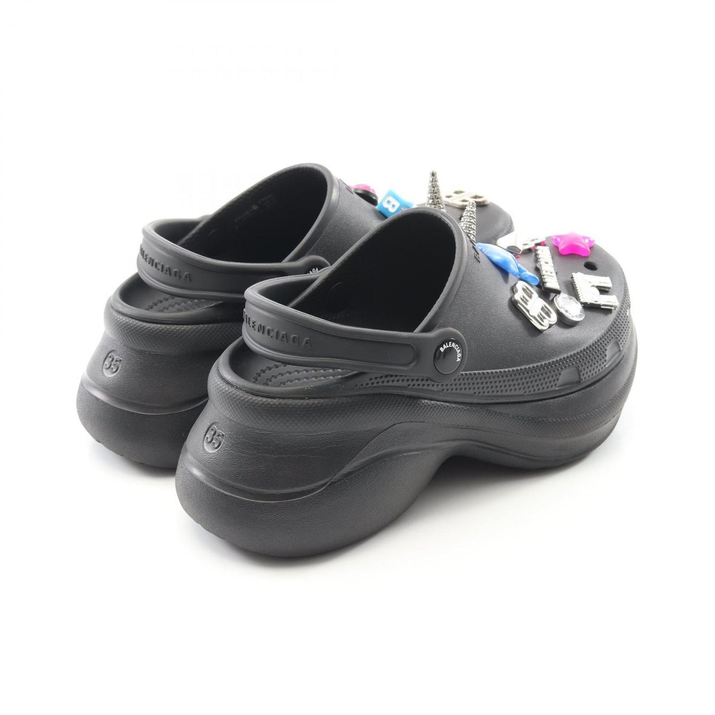 BALENCIAGA x Crocs Jibbitz Mules - Exclusive Black Sandals