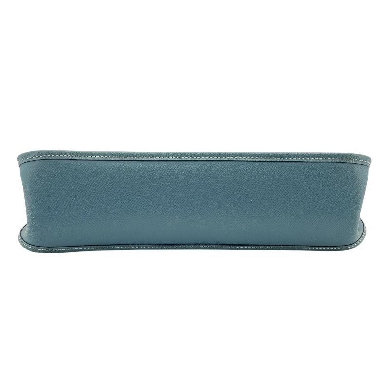 HERMES Vespa PM Blue Jean Cushbel Leather Shoulder Bag