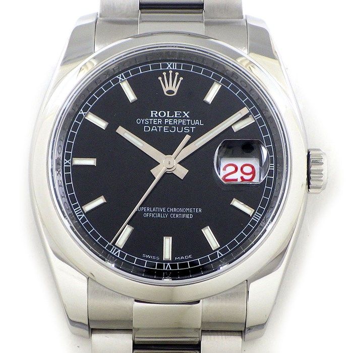 Rolex Datejust 116200 - 2008 Black Dial Roulette - Stainless Steel