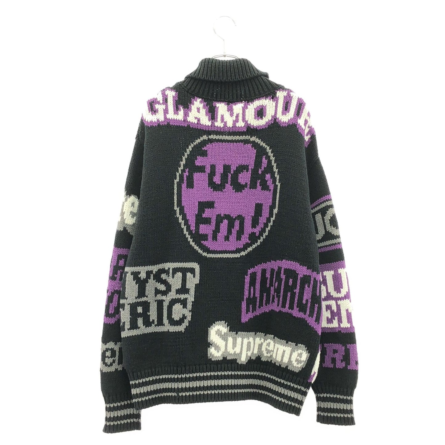 Supreme Black Cotton Knit Sweater - Exclusive Craftsmanship