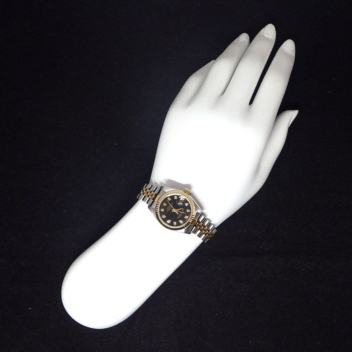 Rolex Datejust 69173G - 1993 Black Dial with Diamond Index