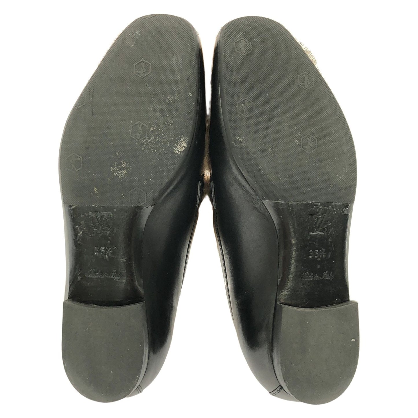 Louis Vuitton Black Leather Mules - Timeless Elegance