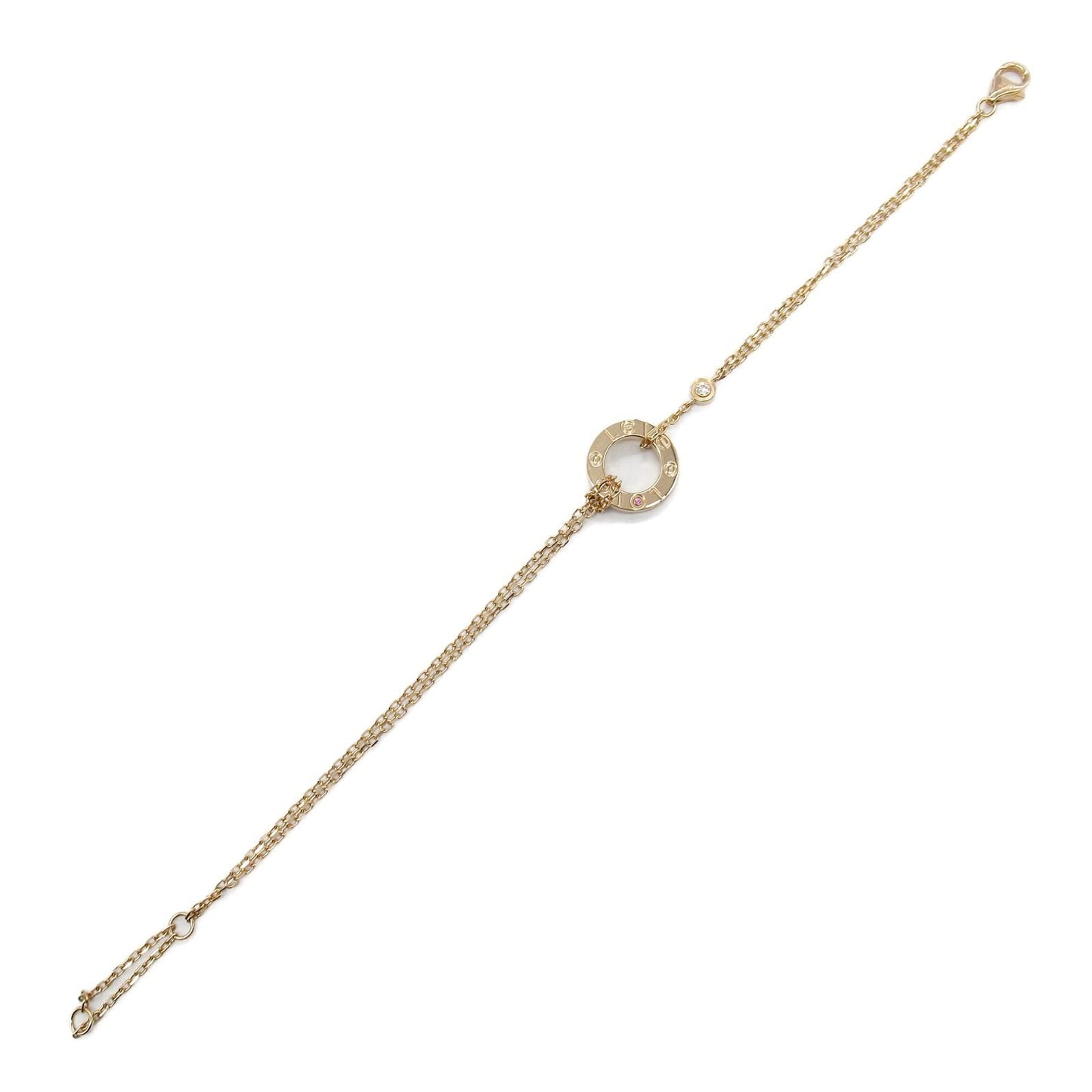 Cartier Love Circle Bracelet with Diamonds & Pink Sapphires