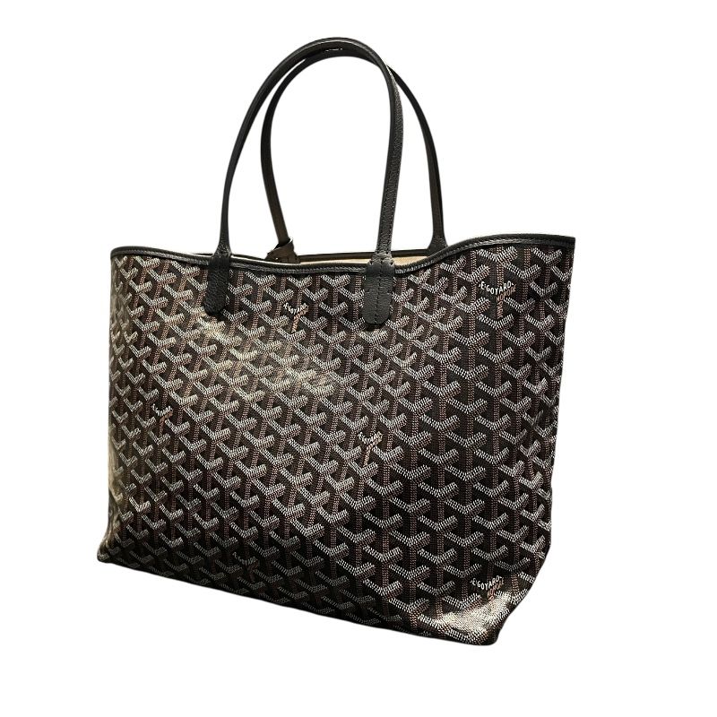 Goyard Saint Louis PM Black Canvas Unisex Handbag - Timeless Elegance