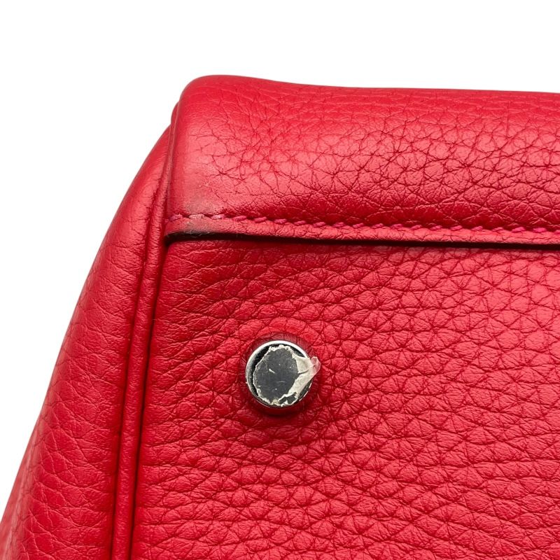 HERMES Lindy 26 Rouge Kazak with Silver Hardware - 2016