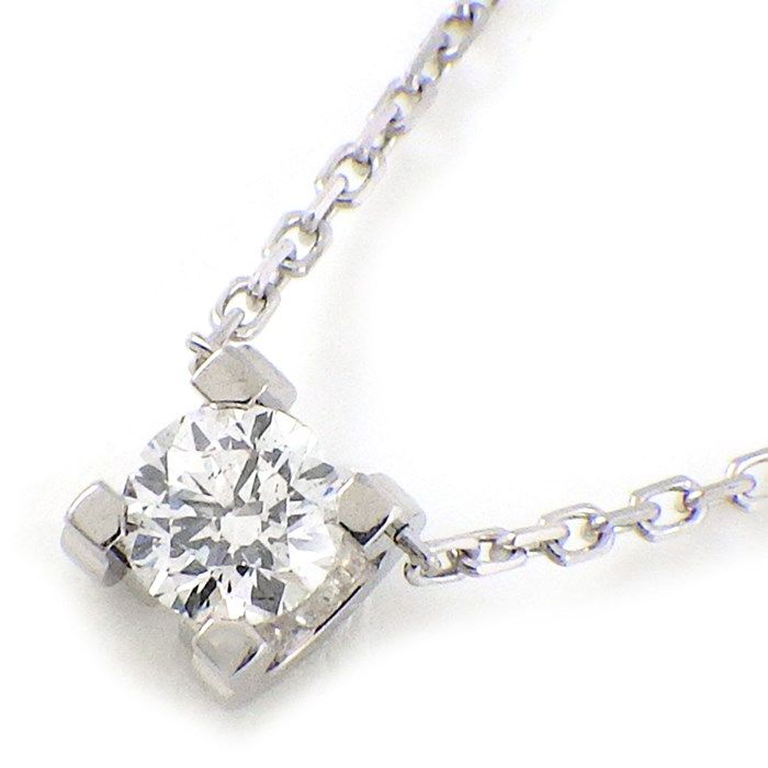 Cartier C de Setting Solitaire Necklace with 0.18ct Diamond