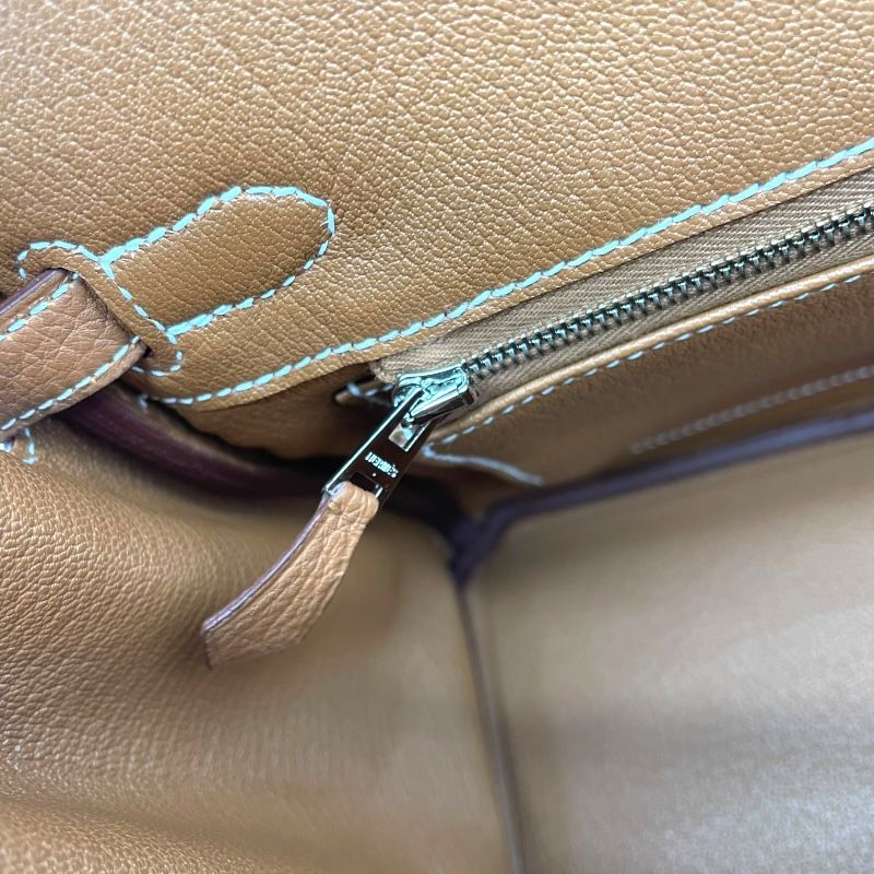 HERMES Birkin 25 K刻 Gold & Silver Hardware Handbag
