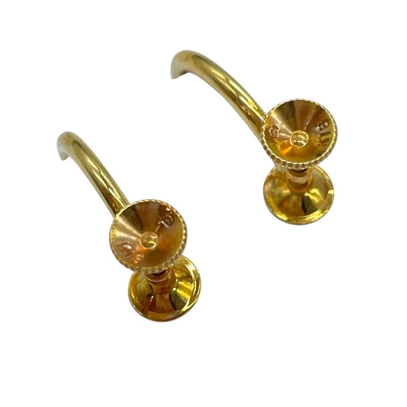 MIKIMOTO K18YG Pearl Earrings - Exquisite Elegance