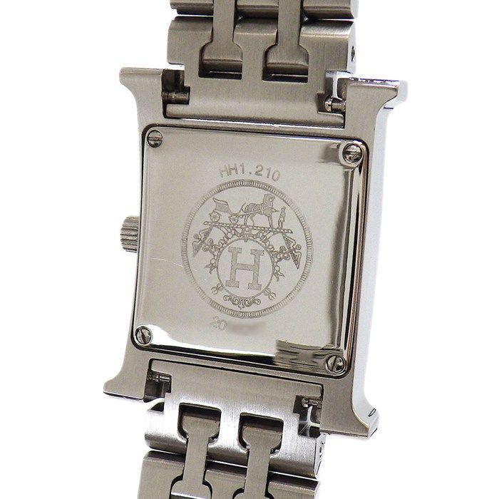 HERMES H-Watch HH1.210 with Diamond Index and Pink Shell Dial