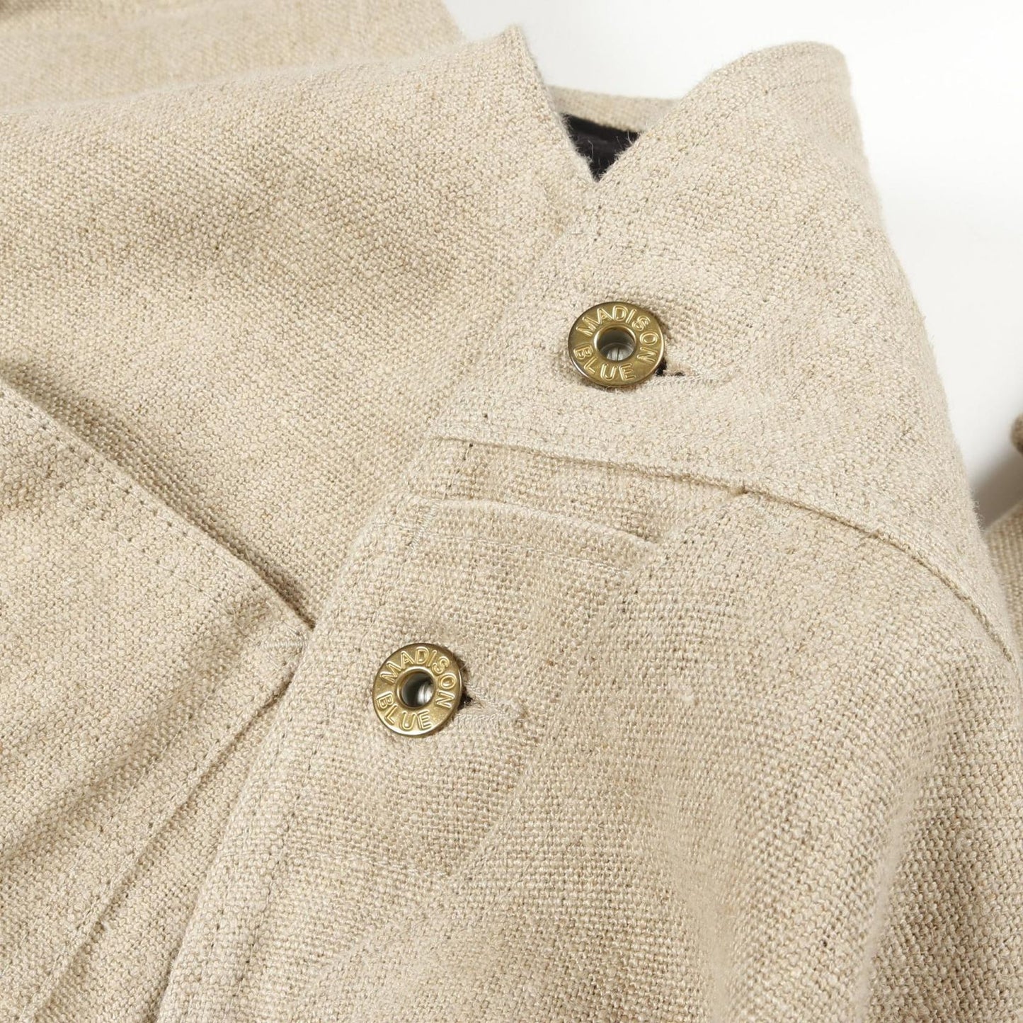 MADISONBLUE Jumper Skirt Maxi Dress in Beige Heavy Linen