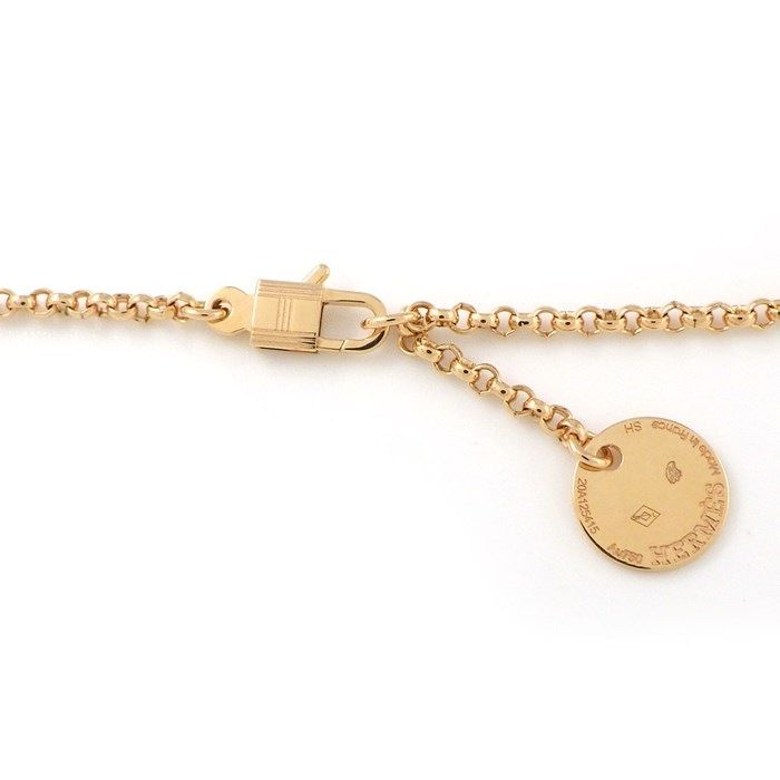 HERMES Kelly Clic Clac PM Bracelet in K18 Pink Gold