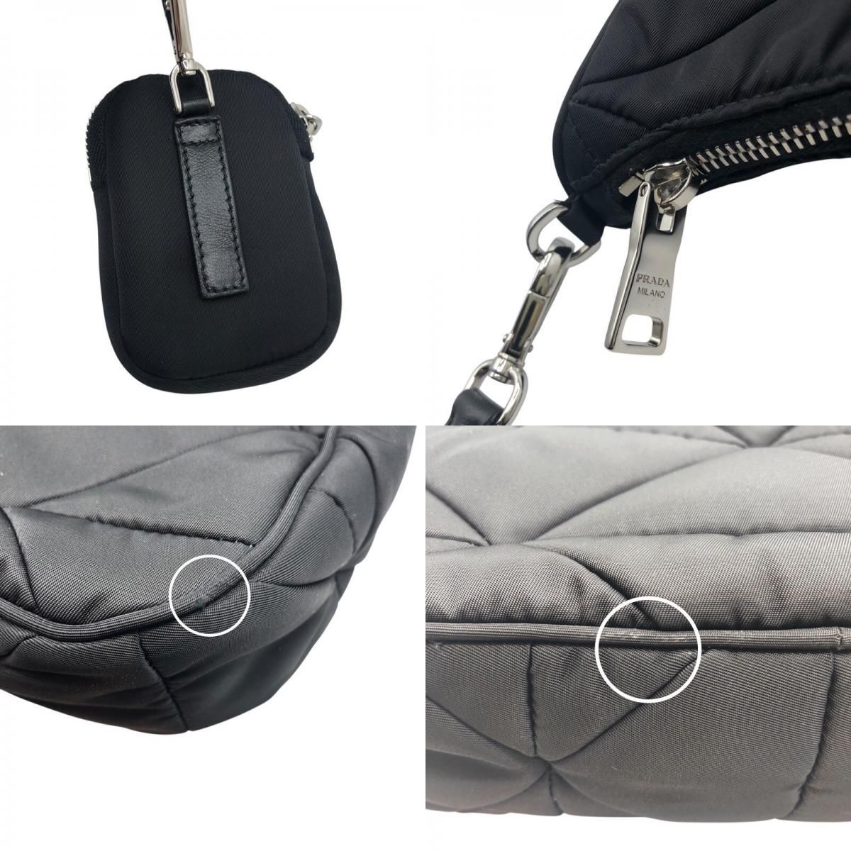 PRADA Padded Re-Nylon Shoulder Bag - Black & Silver Hardware