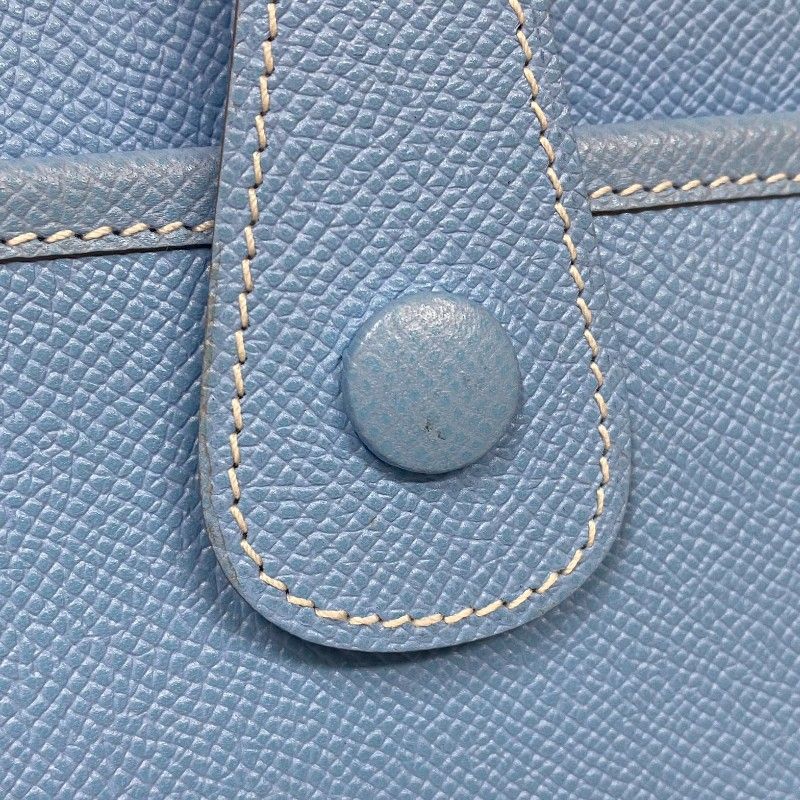 HERMES Evelyne III GM Celeste Shoulder Bag with Silver Hardware