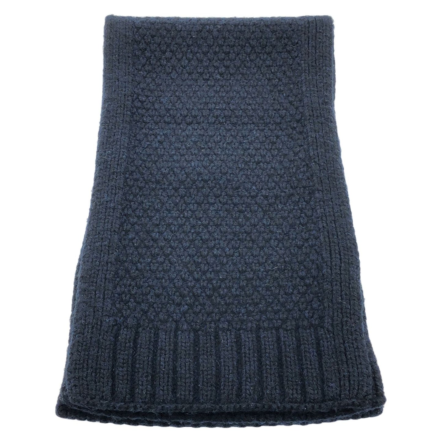 CELINE Navy Cashmere Scarf - Timeless Elegance