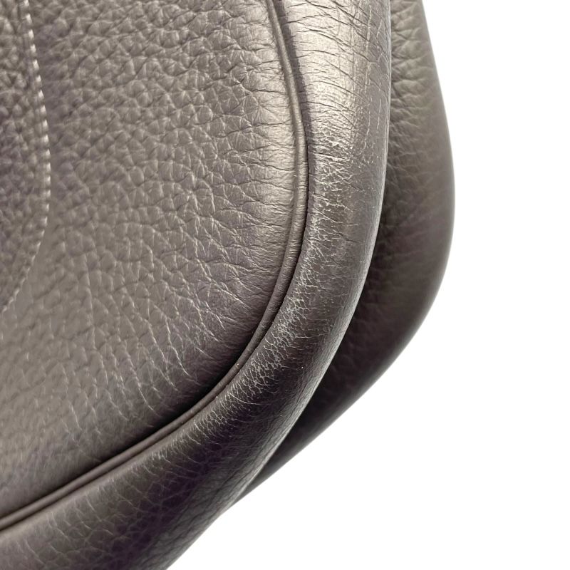 HERMES Trim 35 Handbag in Graphite with Silver Hardware