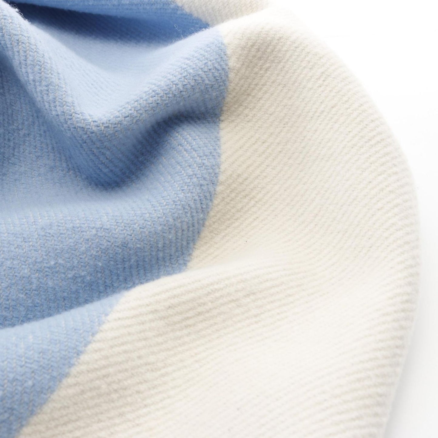 HERMES Avalon Blue/White Wool Cashmere Baby Blanket - Unisex