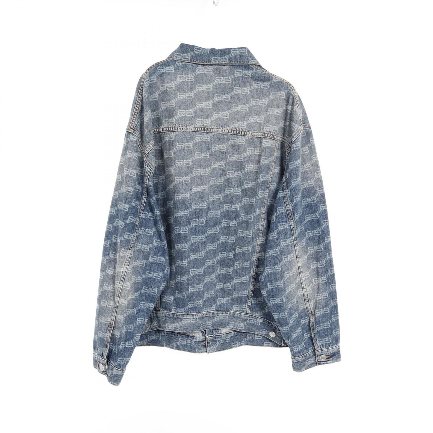 BALENCIAGA BB Monogram Denim Jacket - Exclusive Blue Edition