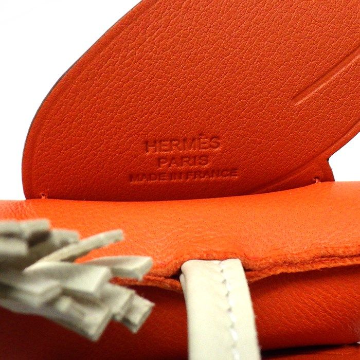 HERMES Rodeo Pegasus PM Bag Charm - Orange Poppy/Creme 2023