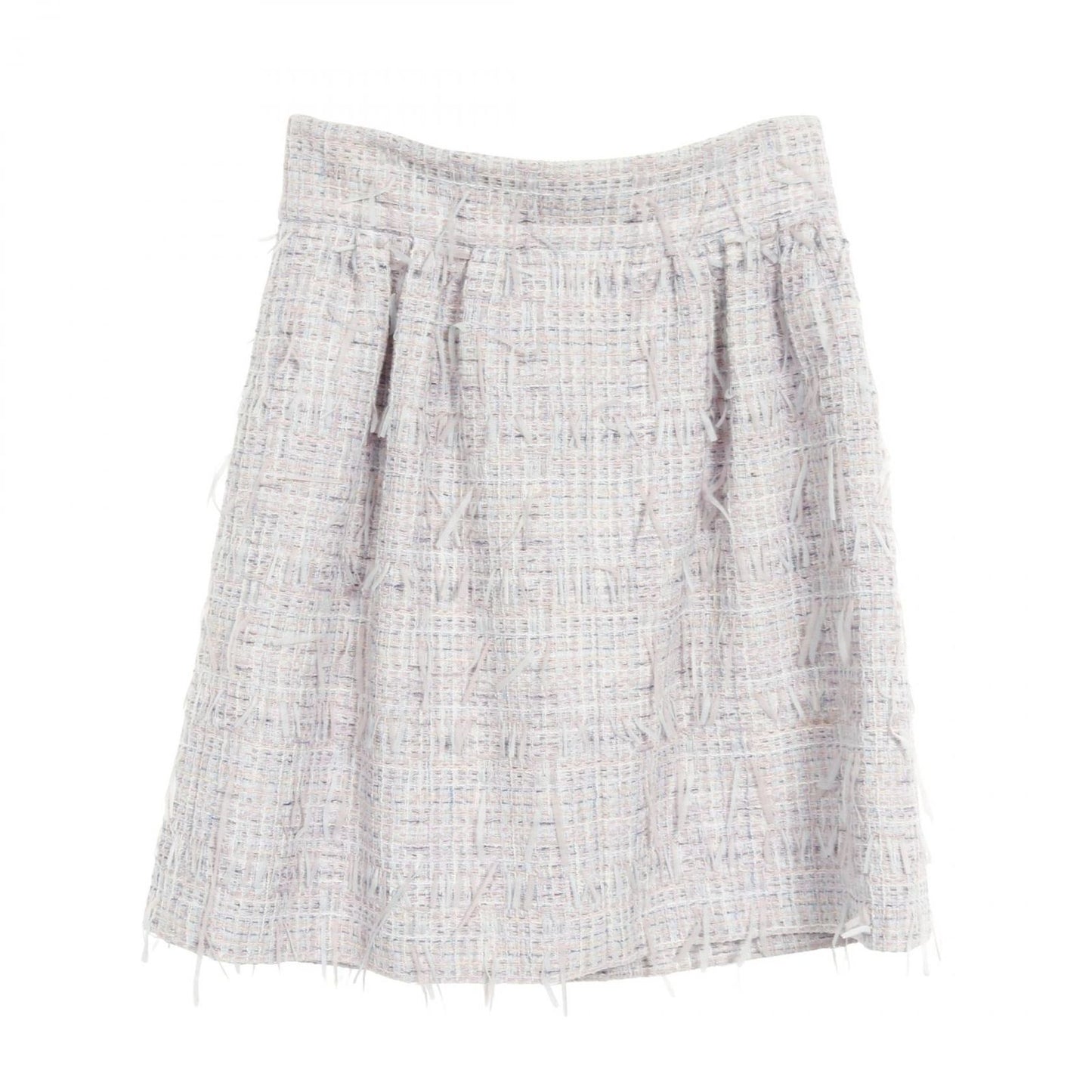 CHANEL Coco Mark Button Fabric Skirt - Elegant Purple Design