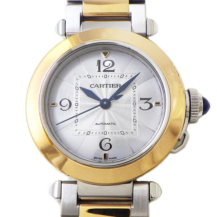 Cartier Pasha W2PA0008 Automatic Watch in K18 Pink Gold & Stainless Steel