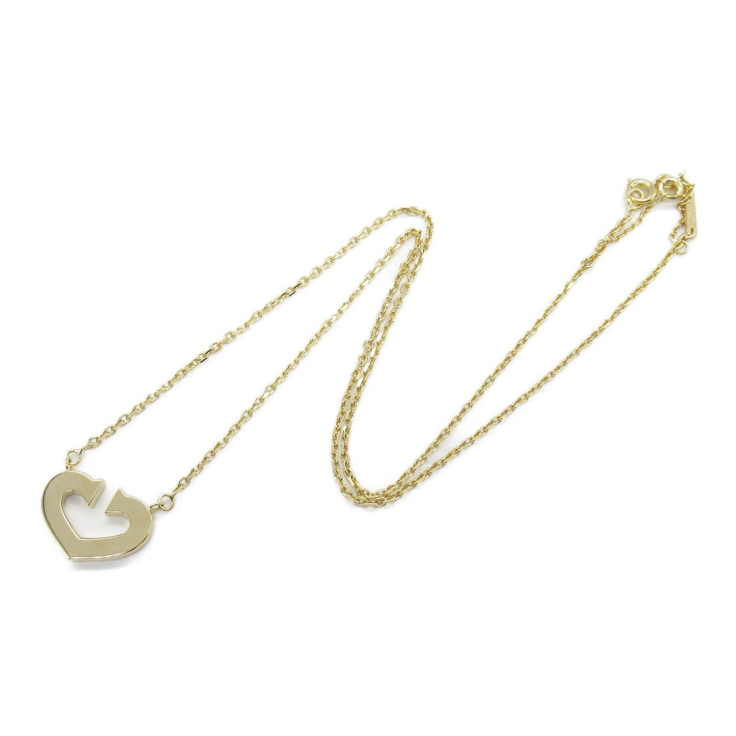 CARTIER C Heart Necklace in K18 Yellow Gold - Exquisite Elegance
