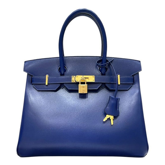 HERMES Birkin 30 Blue Saphir with Gold Hardware - Exquisite Craftsmanship