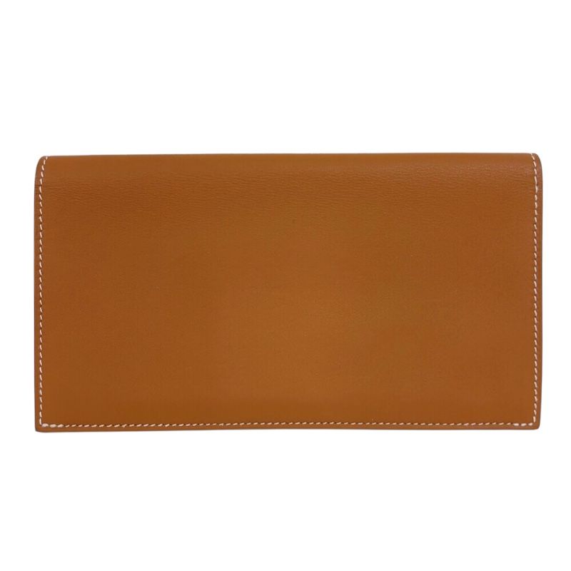 HERMES Citizen Twill Long Wallet - Gold & Silver Hardware (2024)