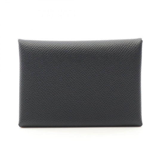 HERMES Calvi Duo Coin Case in Black - Unused Luxury Accessory