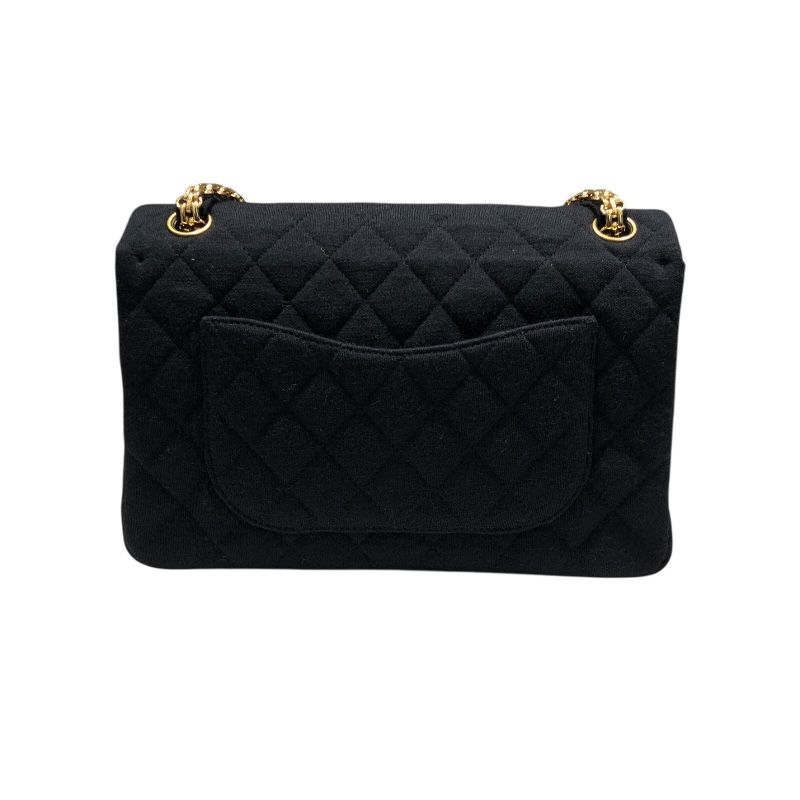 CHANEL 2.55 Matelassé Chain Shoulder Bag - Black with Gold Hardware