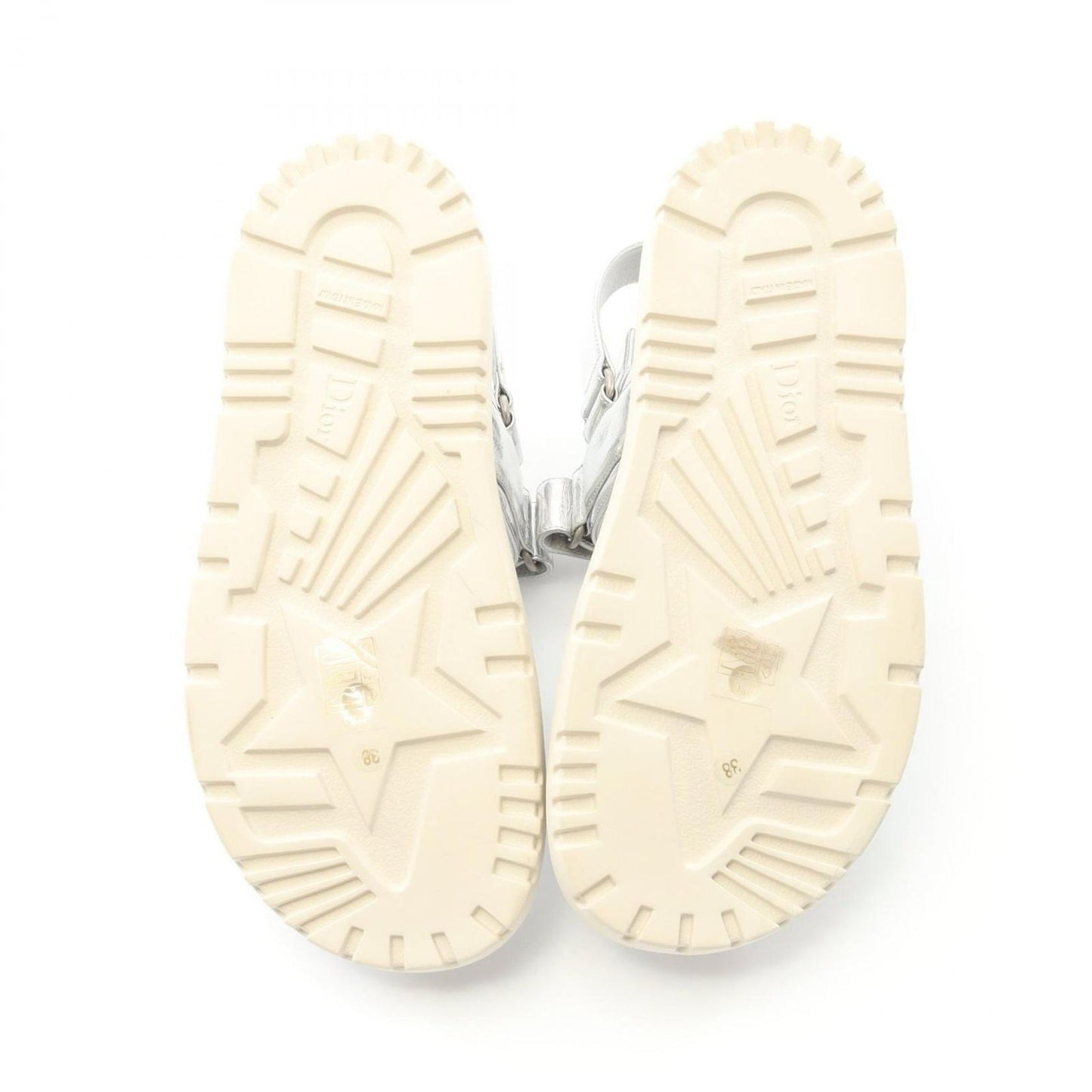 Dior DIORACT Leather Sandals - Exquisite Silver Elegance