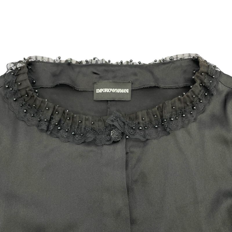 Emporio Armani Black Silk Blouse - Timeless Elegance