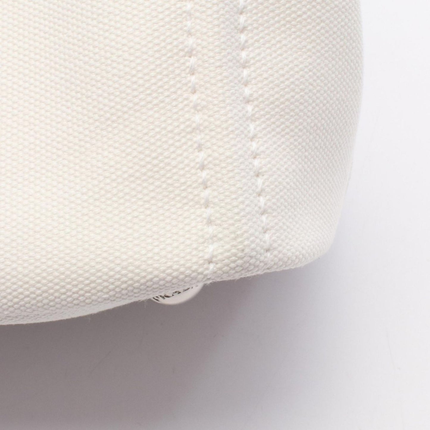 PRADA CANAPA Tote Bag - Exquisite White Canvas 2-Way Design