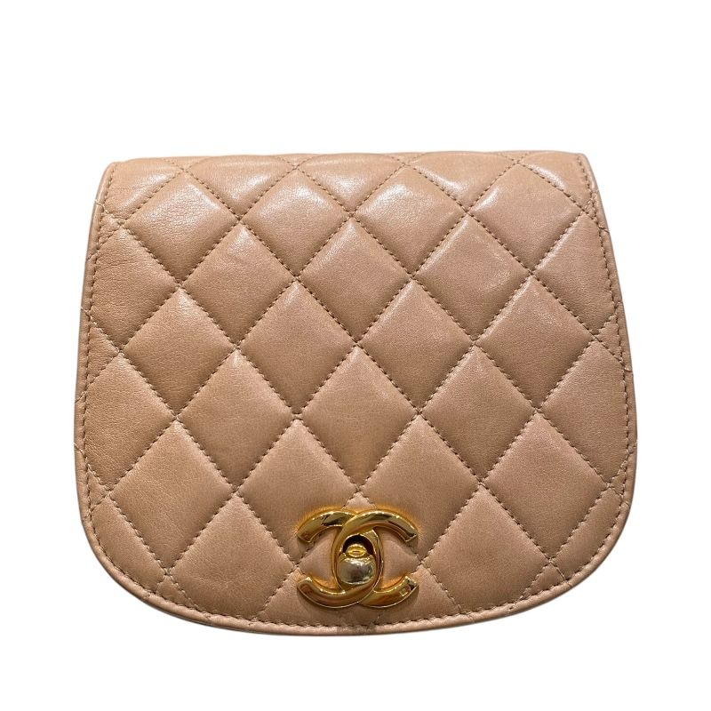 CHANEL Matelassé Belt Bag in Beige with Gold Hardware