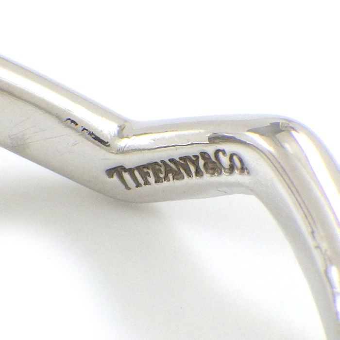 Tiffany & Co. Zigzag Bezel Ring with Diamond in K18YG & PT950