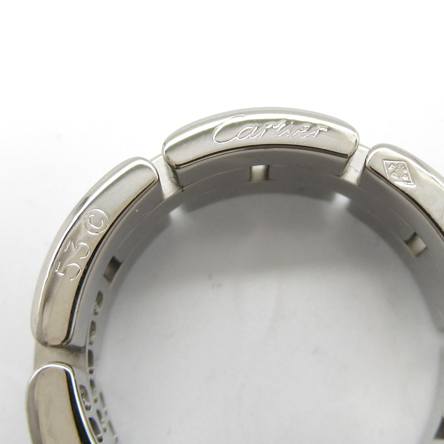 Cartier Maillon Panthère Half Diamond Ring in 18K White Gold