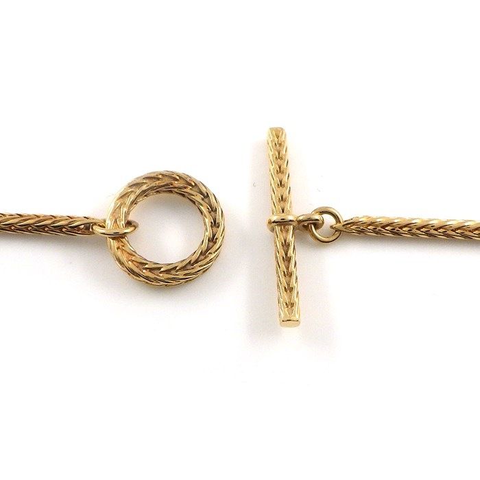 HERMES Chaine d'Ancre Danae Spike Chain Necklace in K18 Yellow Gold