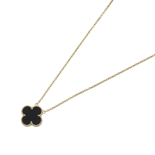 Van Cleef & Arpels Vintage Alhambra Onyx Necklace in 18K Yellow Gold