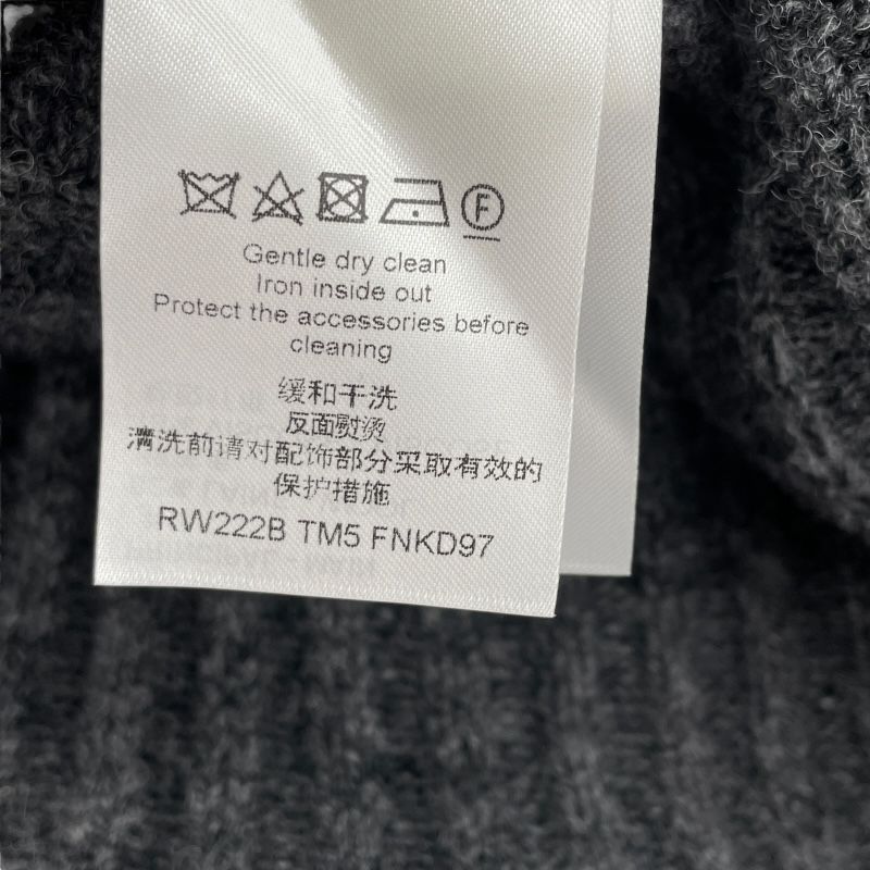 Louis Vuitton Black Wool Asymmetrical Sleeveless Knit Dress - XS