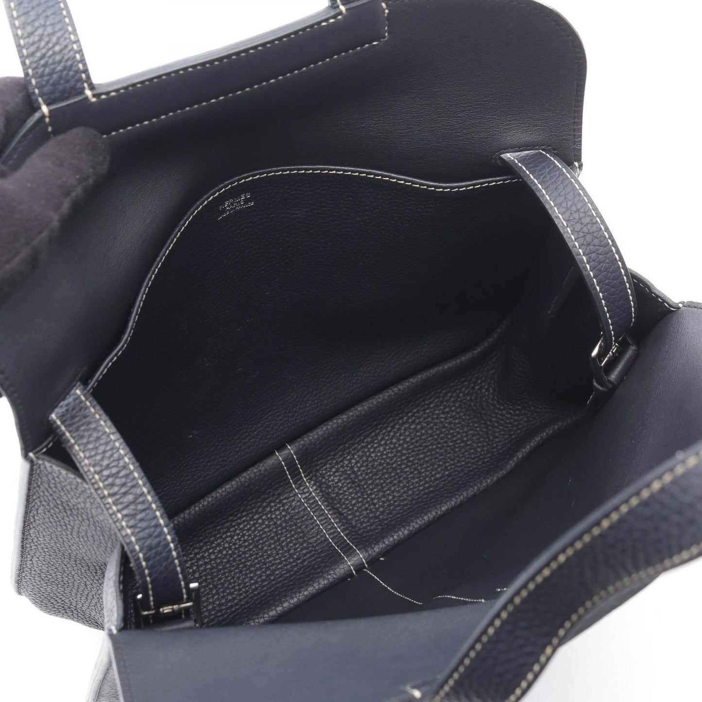 HERMES Alzan 31 Handbag in Bleu Nuit - Exquisite Craftsmanship