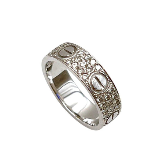 Cartier Love Ring in K18 White Gold - Timeless Elegance