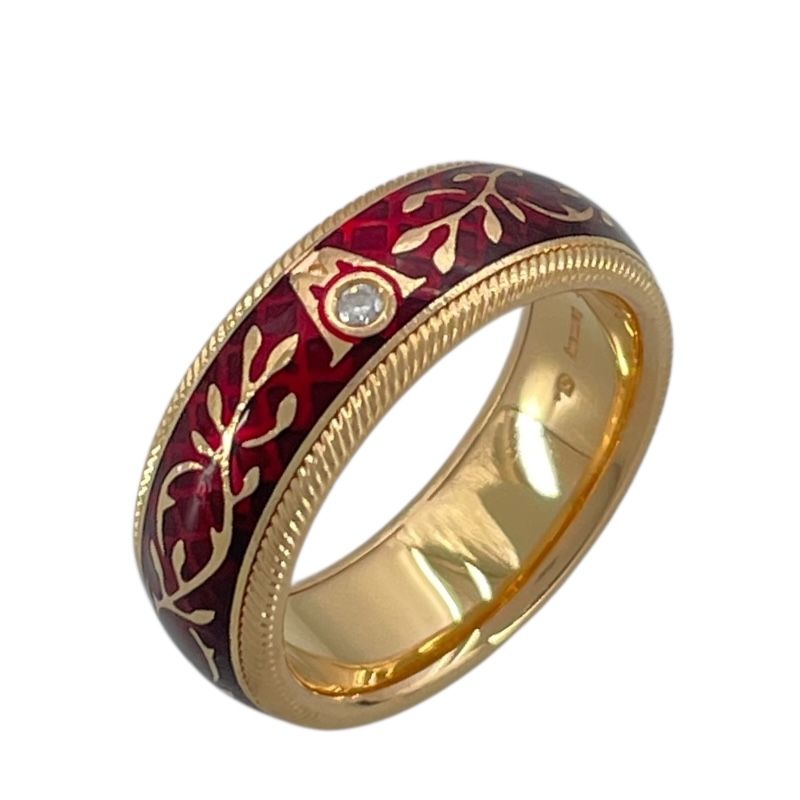 MIKIMOTO Wellenstein Ring in 750YG with Diamond - Exquisite Craftsmanship