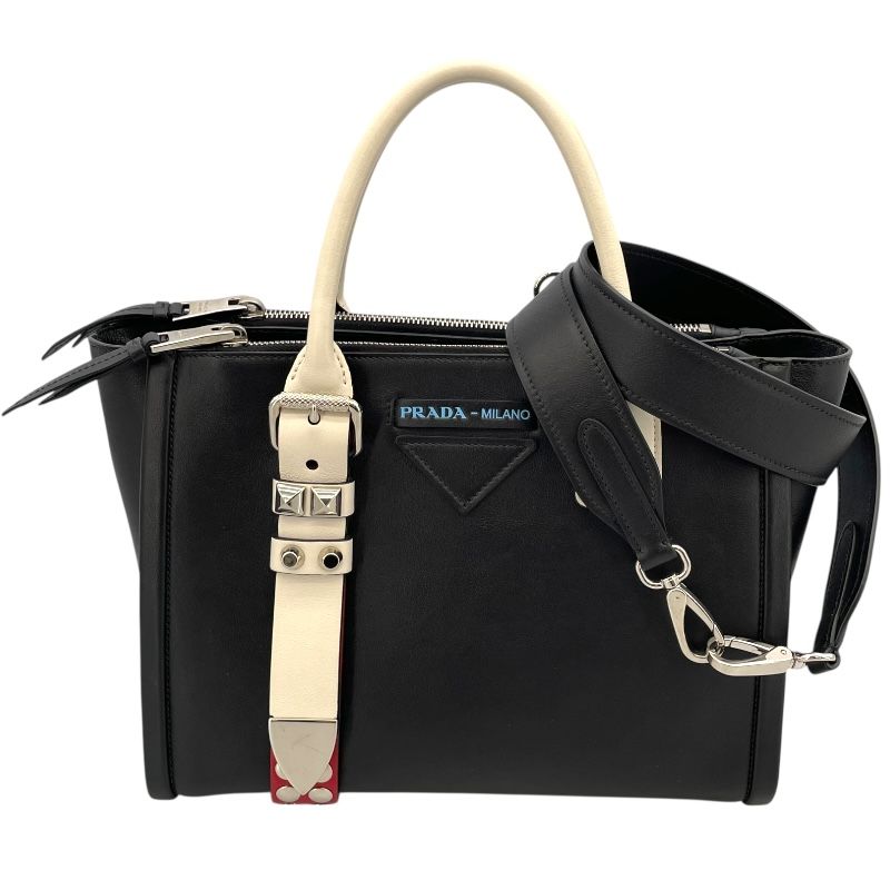 PRADA Concept 2-Way Black Leather Handbag - Timeless Elegance